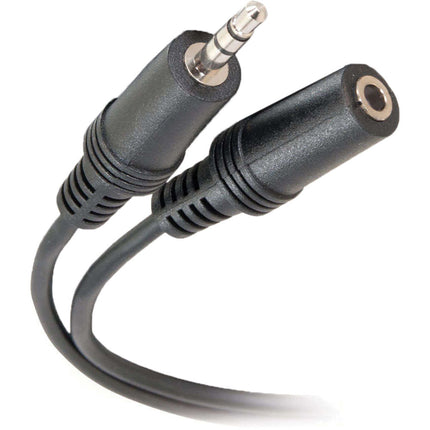 C2G Cable de Extensión 3.5mm TRS Macho a Hembra Negro 1.5 pies