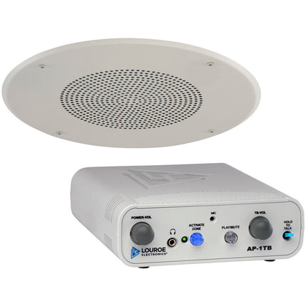 Louroe ASK-4 #501-TLI-CF Kit de Monitoreo de Audio con altavoz de 8 pulgadas y estación base