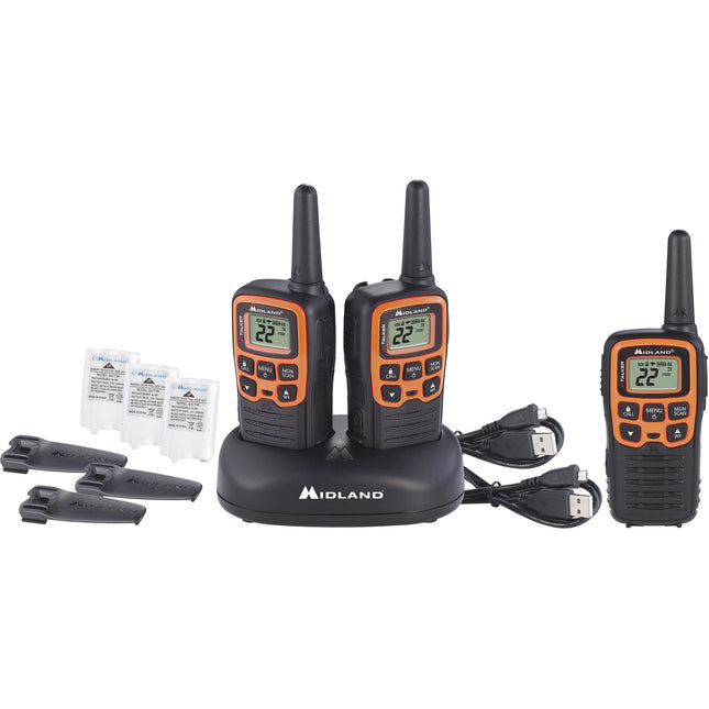 Midland X-Talker T51VP3 Radio UHF 22 Canales Alcance 28 Millas Pack 3