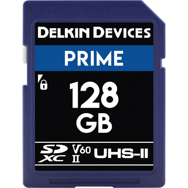 Delkin Devices 128GB PRIME UHS-II SDXC Tarjeta de Memoria 280MBs Lectura 150MBs Escritura Estuche Protector