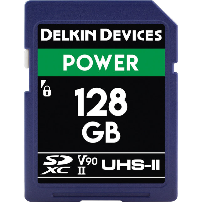Delkin Devices 128GB POWER UHS-II SDXC Tarjeta de Memoria 300MBs 250MBs Más Estuche
