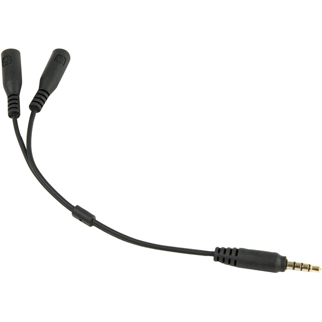 Listen Technologies LA-436 Cable divisor de micrófono y auriculares LK-1 3.5mm TRRS a dual TS