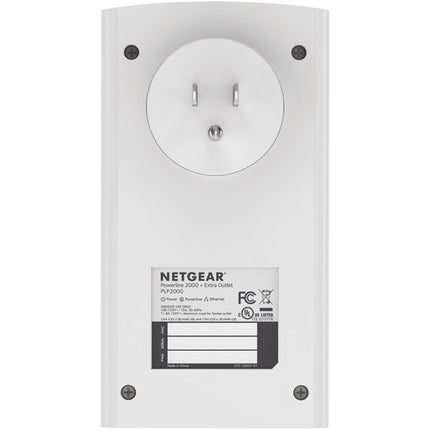 Netgear PLP2000 Extensor de Red Powerline 2000 2 Puertos Gigabit 5328 Pies² Coverage