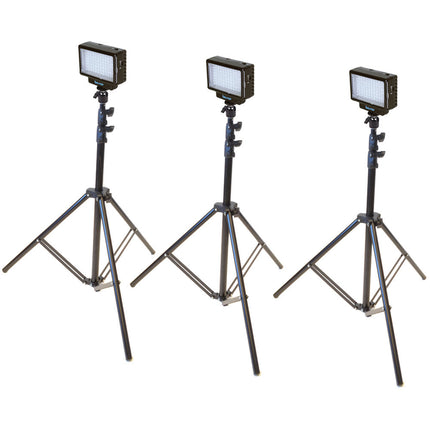 Bescor Three-Point LED-70 Kit de Iluminación de Estudio 3x70W 6500K