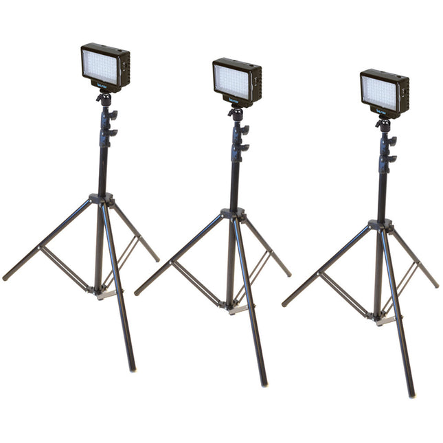 Bescor Three-Point LED-70 Kit de Iluminación de Estudio 3x70W 6500K