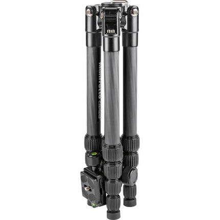 Manfrotto Element Trípode de Fibra de Carbono para Viaje Pequeño con Altura Máxima 143 cm y Carga 6 kg Negro