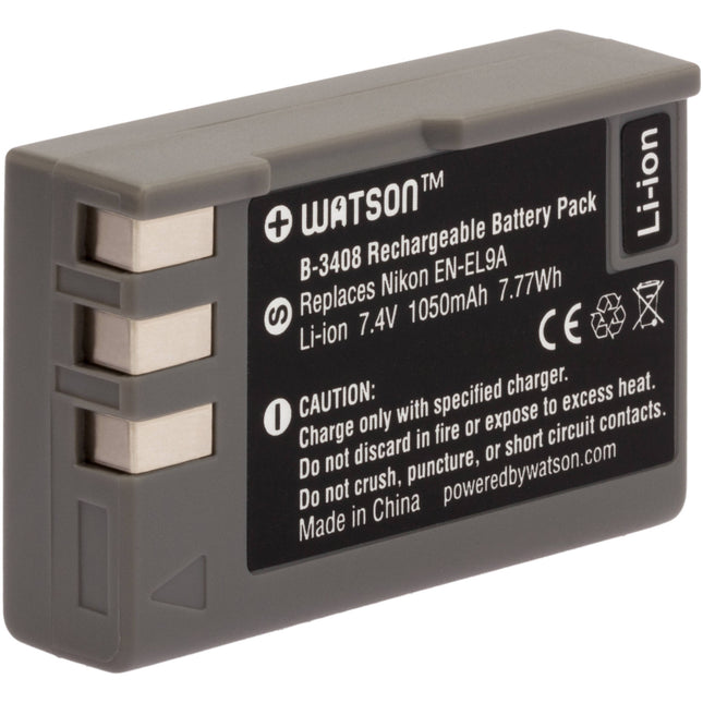 Watson Batería de Litio EN-EL9A 7.4V 1000mAh para Nikon EN-EL9A