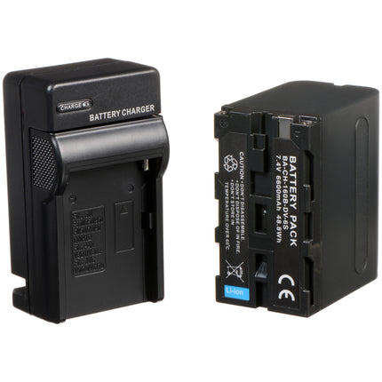 Dracast Kit de 2 Baterías NP-F 6600mAh y 2 Cargadores Litio-Ion