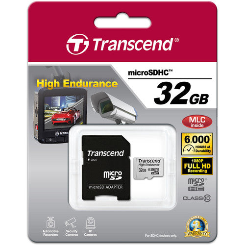 Transcend 32GB microSDHC Alta Resistencia Clase 10 Velocidad 21MB/s
