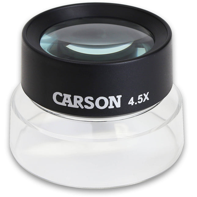 Carson LL-55 4.5x Lupa de Pie con Lentes Duales y Base Acrílica Transparente