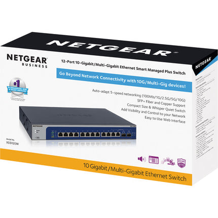 Netgear XS512EM Switch Gestionado Smart de 12 Puertos Gigabit y 2 SFP+