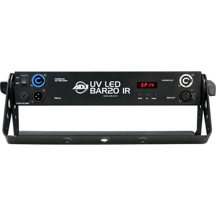 American DJ UV LED BAR20 IR Backlight Luz de fondo UV 20 LEDs 10°x40° ángulo beam con control remoto inalámbrico