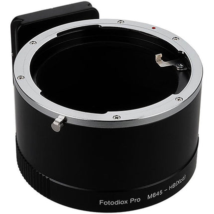 Adaptador FotodioX Mamiya 645 a Hasselblad X con Control de Apertura y Montura Metálica