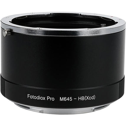 Adaptador FotodioX Mamiya 645 a Hasselblad X con Control de Apertura y Montura Metálica
