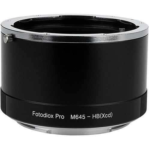 Adaptador FotodioX Mamiya 645 a Hasselblad X con Control de Apertura y Montura Metálica