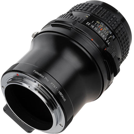 FotodioX Adaptador de Lente Pentax 67 a Montura Hasselblad X con Control de Apertura y Construcción Metálica