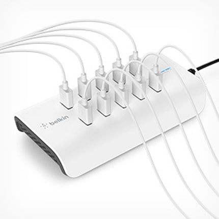 Belkin RockStar Base de carga USB 10 Puertos 2.4A Protección avanzada
