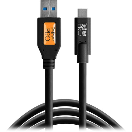 Tether Tools TetherPro Cable USB Tipo C a USB 3.0 Tipo A 15 pies 5 Gb/s Negro