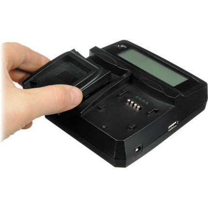 Watson Duo LCD Kit de Cargador con 2 Placas Adaptadoras para Baterías LP-E12 100-240VAC Tiempo de Carga 2-6h