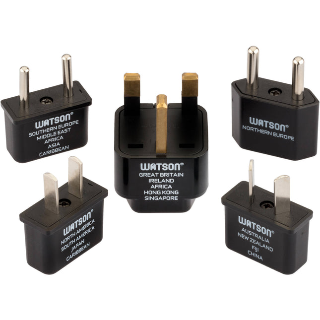 Watson International Kit Adaptador de Enchufe 5 Piezas con Estuche