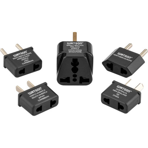 Watson International Kit Adaptador de Enchufe 5 Piezas con Estuche