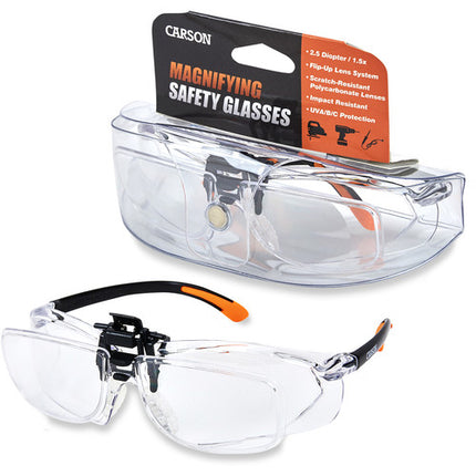 Carson VM-20 Gafas de Seguridad con Aumento 1.5x y Lentes Flip-Up
