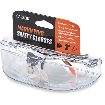 Carson VM-20 Gafas de Seguridad con Aumento 1.5x y Lentes Flip-Up