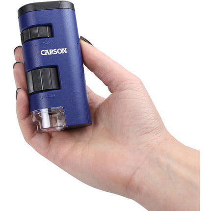 Carson MM-450 PocketMicro Microscopio de Bolsillo 20x-60x con LED Integrado Azul