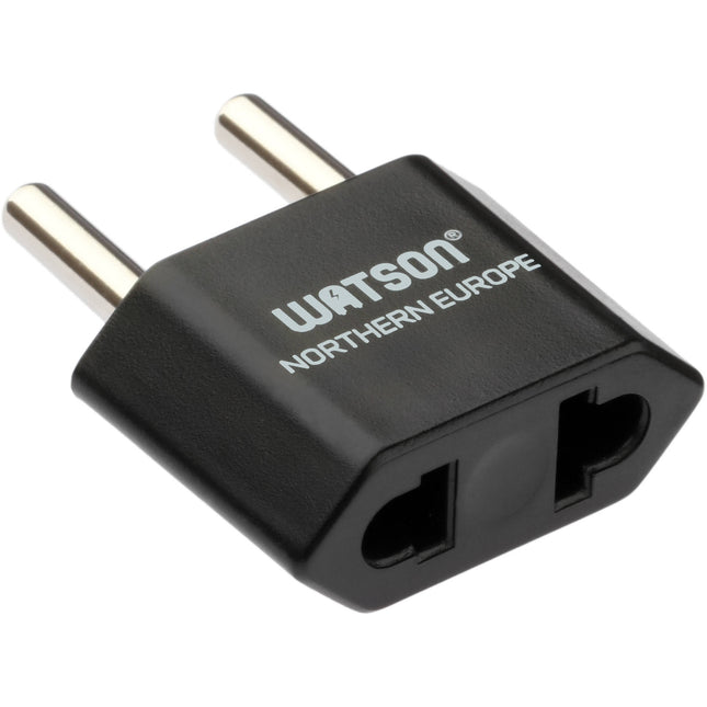 Watson Adaptador de Corriente 2-Prong USA a Schuko Tipo F Ungrounded