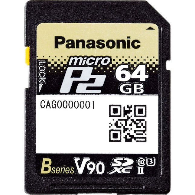 Panasonic 64GB microP2 Tarjeta de Memoria UHS-II V90 90MB/s con Estuche Protector