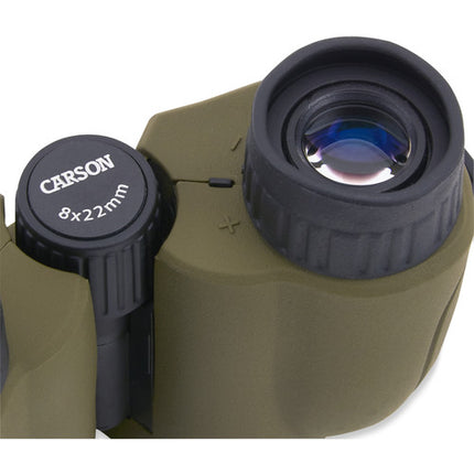 Carson 8x22 Hornet Prismáticos Compactos Con Lentes Multi Recubrimiento