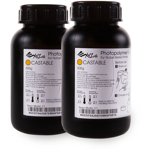 XYZprinting Castable Resin C1 para impresora 3D Nobel 1.0A 2x500g