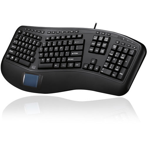Adesso TruForm 450 Teclado ergonómico USB con Touchpad integrado y reposamuñecas