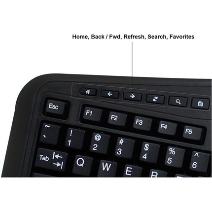 Adesso TruForm 450 Teclado ergonómico USB con Touchpad integrado y reposamuñecas