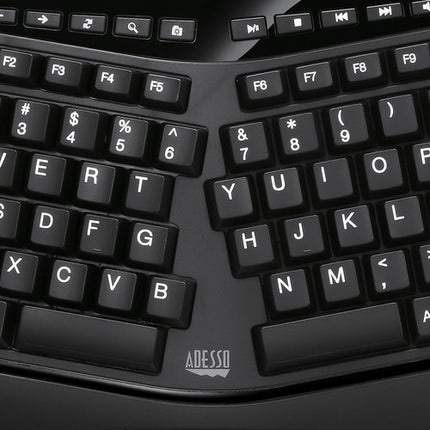 Adesso TruForm 450 Teclado ergonómico USB con Touchpad integrado y reposamuñecas