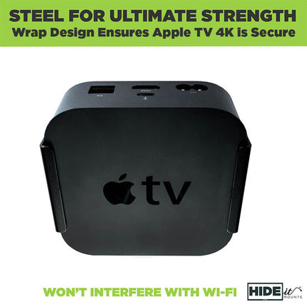 HIDEit Mounts Apple TV 4K Soporte Acero Negro 25 lb VESA Compatible