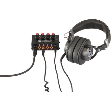 Pearstone HBOX-4000 Amplificador de Auriculares Estéreo 4 Canales 20dB Ganancia 12V