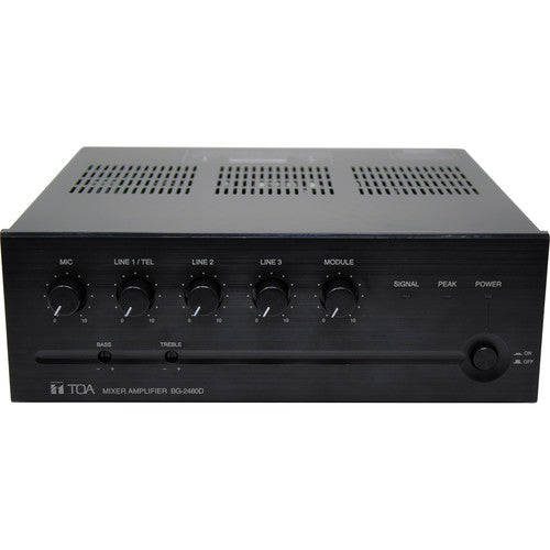 Toa Electronics BG-2480D Amplificador mezclador 480W cinco canales salida Zone 2