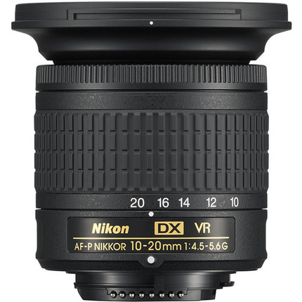 Nikon AF-P DX NIKKOR 10-20mm f4.5-5.6G VR Lente F-Mount con Estabilizador VR