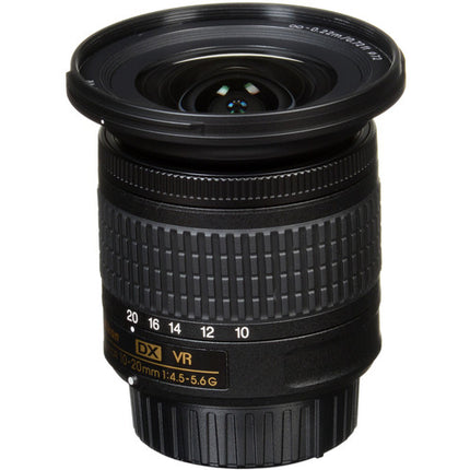 Nikon AF-P DX NIKKOR 10-20mm f4.5-5.6G VR Lente F-Mount con Estabilizador VR