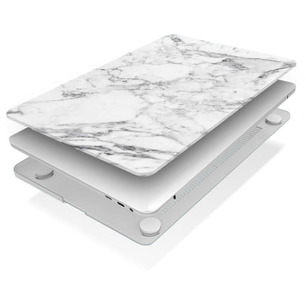 iBenzer Neon Party Funda para MacBook Pro 13" Blanco Mármol Ligera