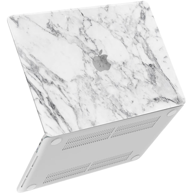 iBenzer Neon Party Funda para MacBook Pro 13" Blanco Mármol Ligera