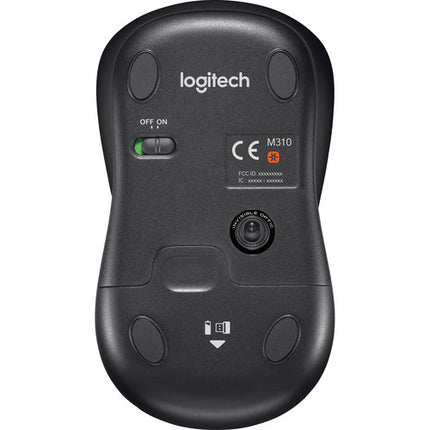 Logitech M310 Ratón Inalámbrico Plata 2.4 GHz 1000 dpi USB Nano receptor