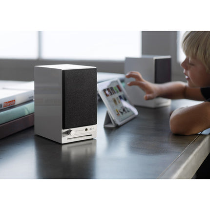Audioengine HD3 Sistema de Altavoces Bluetooth con Amplificador 15W Pieza Blanca Brillante