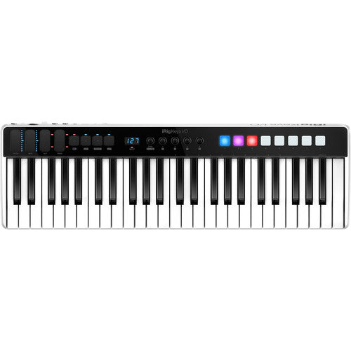 IK Multimedia iRig Keys I/O Controlador e Interfaz de Audio 49 Teclas 24-Bit 96 kHz con Soporte iPhone y iPad