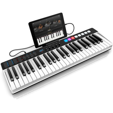 IK Multimedia iRig Keys I/O Controlador e Interfaz de Audio 49 Teclas 24-Bit 96 kHz con Soporte iPhone y iPad
