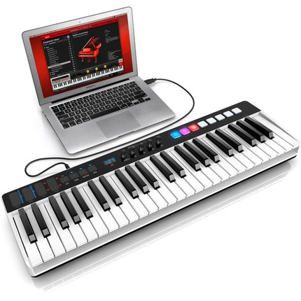 IK Multimedia iRig Keys I/O Controlador e Interfaz de Audio 49 Teclas 24-Bit 96 kHz con Soporte iPhone y iPad