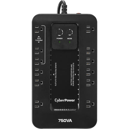 CyberPower EC750G UPS 750VA 450W con protección contra sobretensiones y 12 salidas