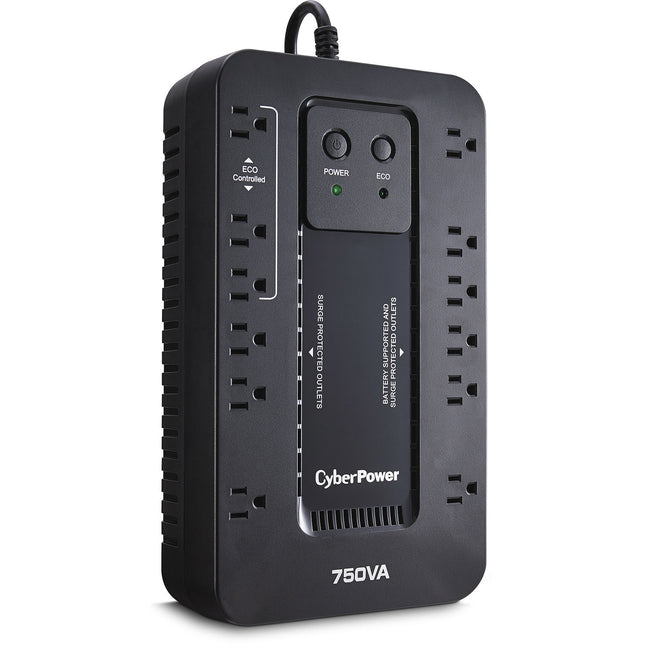 CyberPower EC750G UPS 750VA 450W con protección contra sobretensiones y 12 salidas