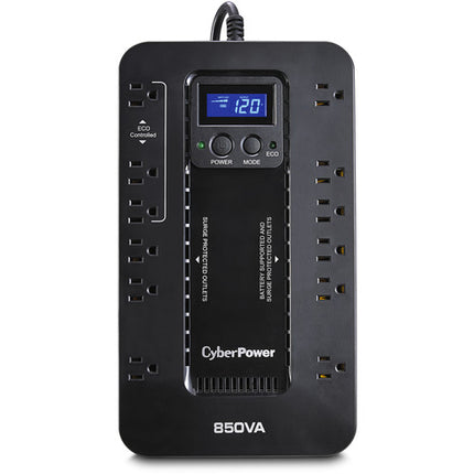 CyberPower EC850LCD SAI 850VA 510W Protección y Pantalla LCD Multifunción